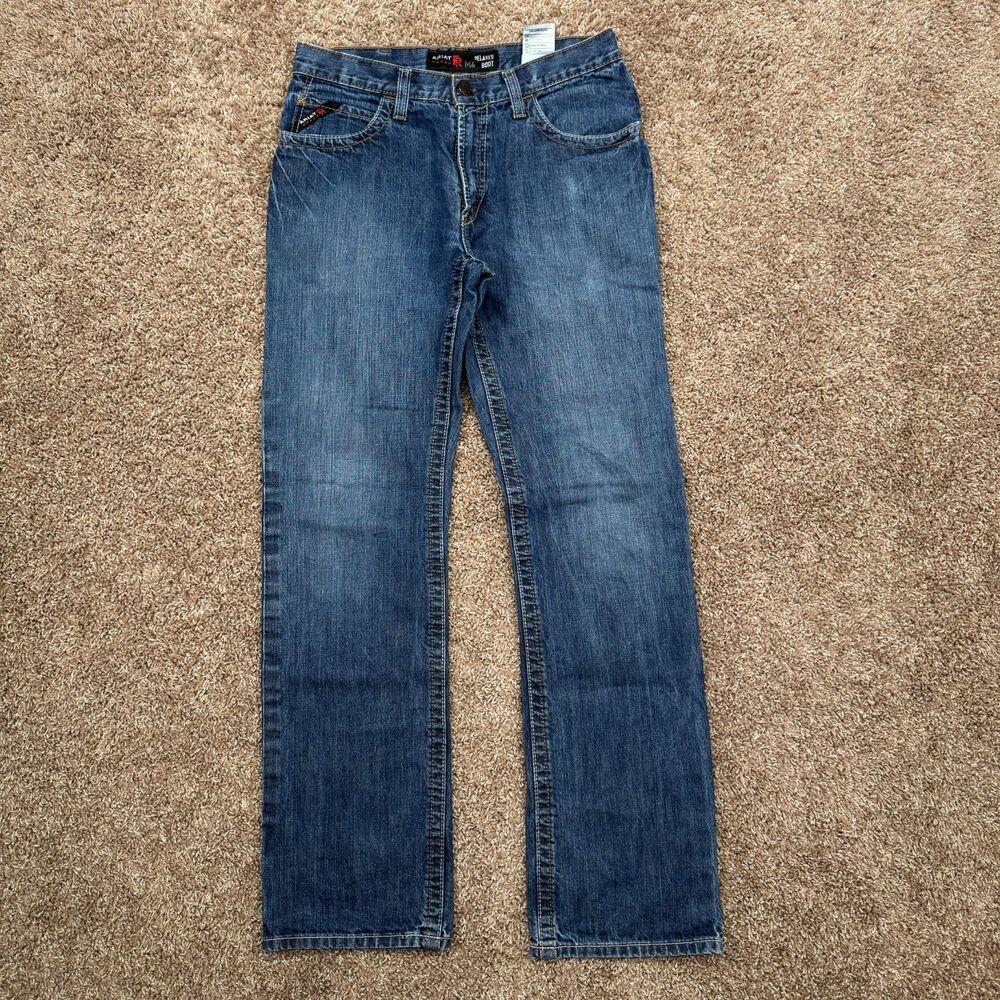 Ariat FR M4 Relaxed Boot Jeans Mens 32x36 Blue Denim Bootcut Flame Resistant